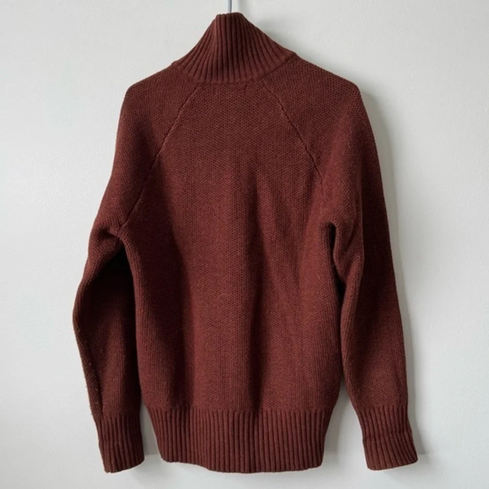 Banana Republic‎ Honeycomb Mock Dark Orange Pullover